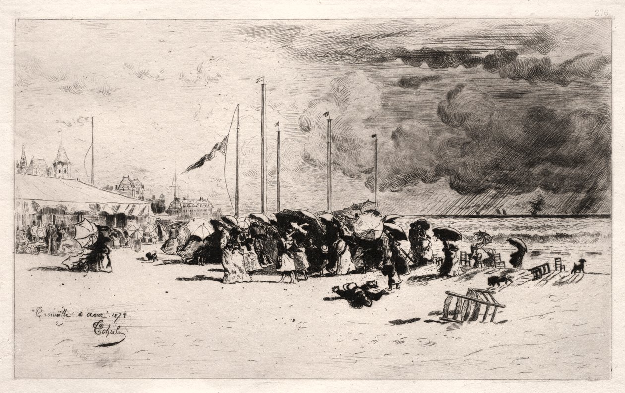 Squall Trouville-ben alkotó: Felix Hilaire Buhot