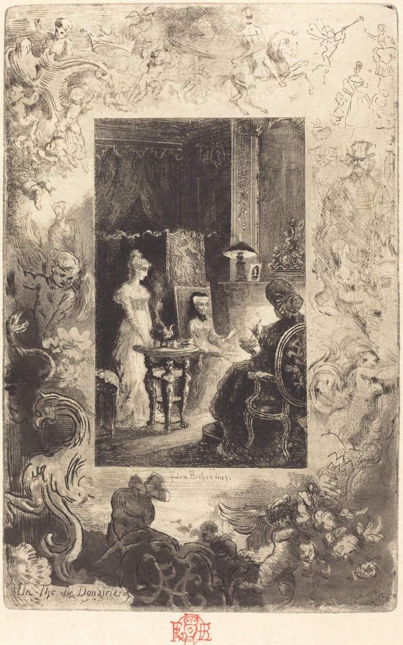 Házasok teázója, 18791880. alkotó: Felix Hilaire Buhot