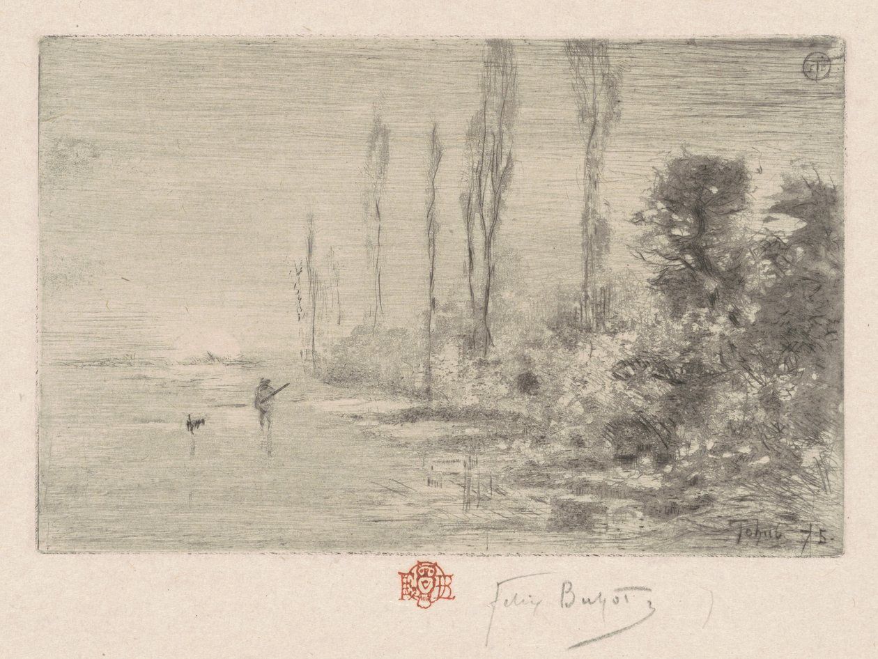 Egy őszi reggel (őszi délután) alkotó: Felix Hilaire Buhot