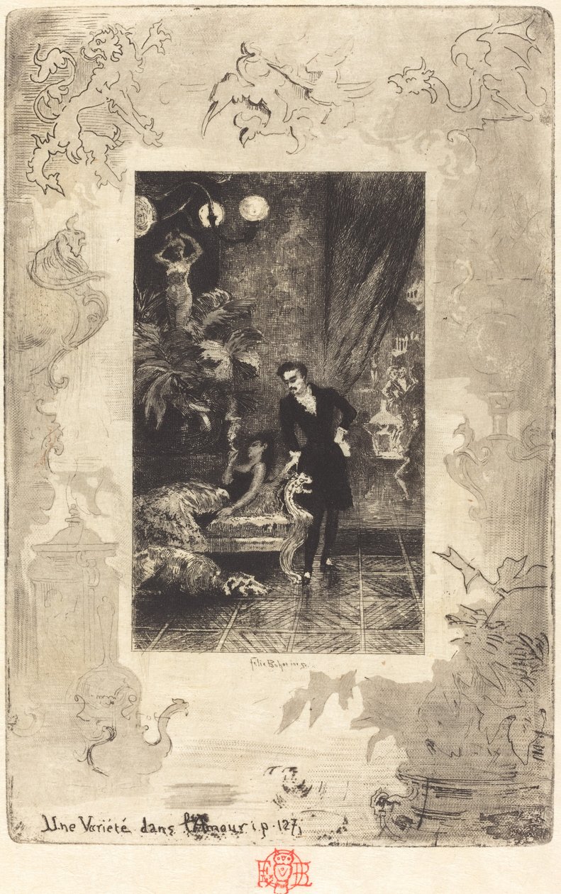 A szerelem változatossága A szív változása, 18791880. alkotó: Felix Hilaire Buhot