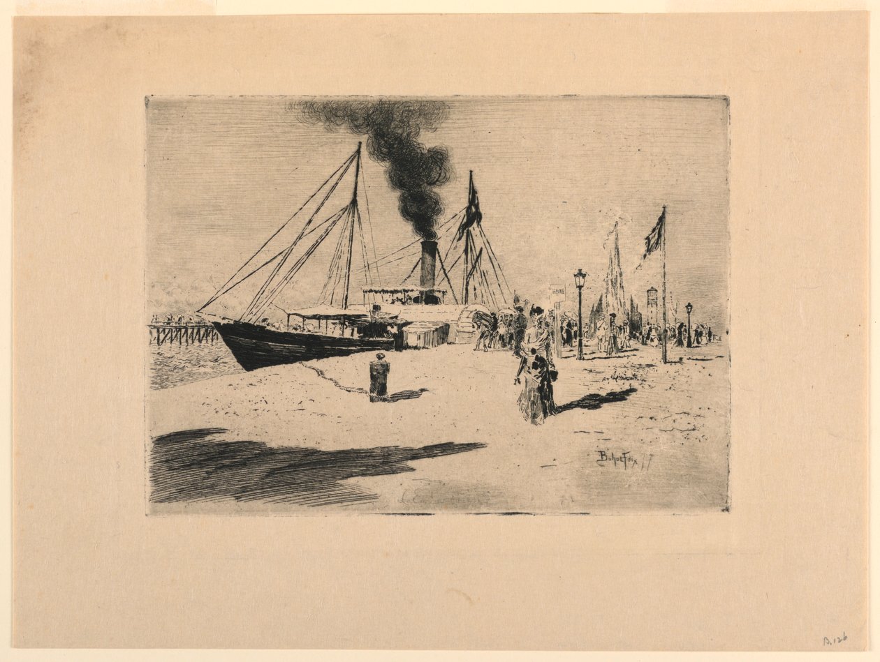 Trouville-re dobott alkotó: Felix Hilaire Buhot