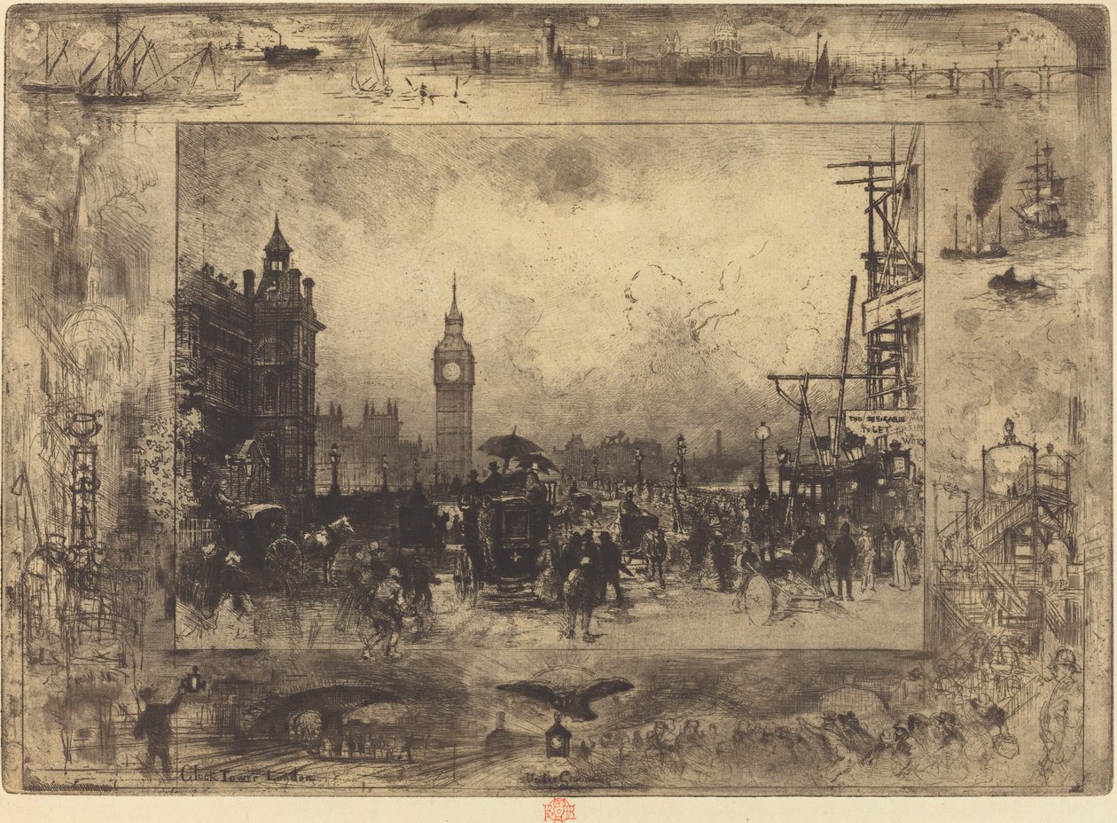 Westminster híd alkotó: Felix Hilaire Buhot