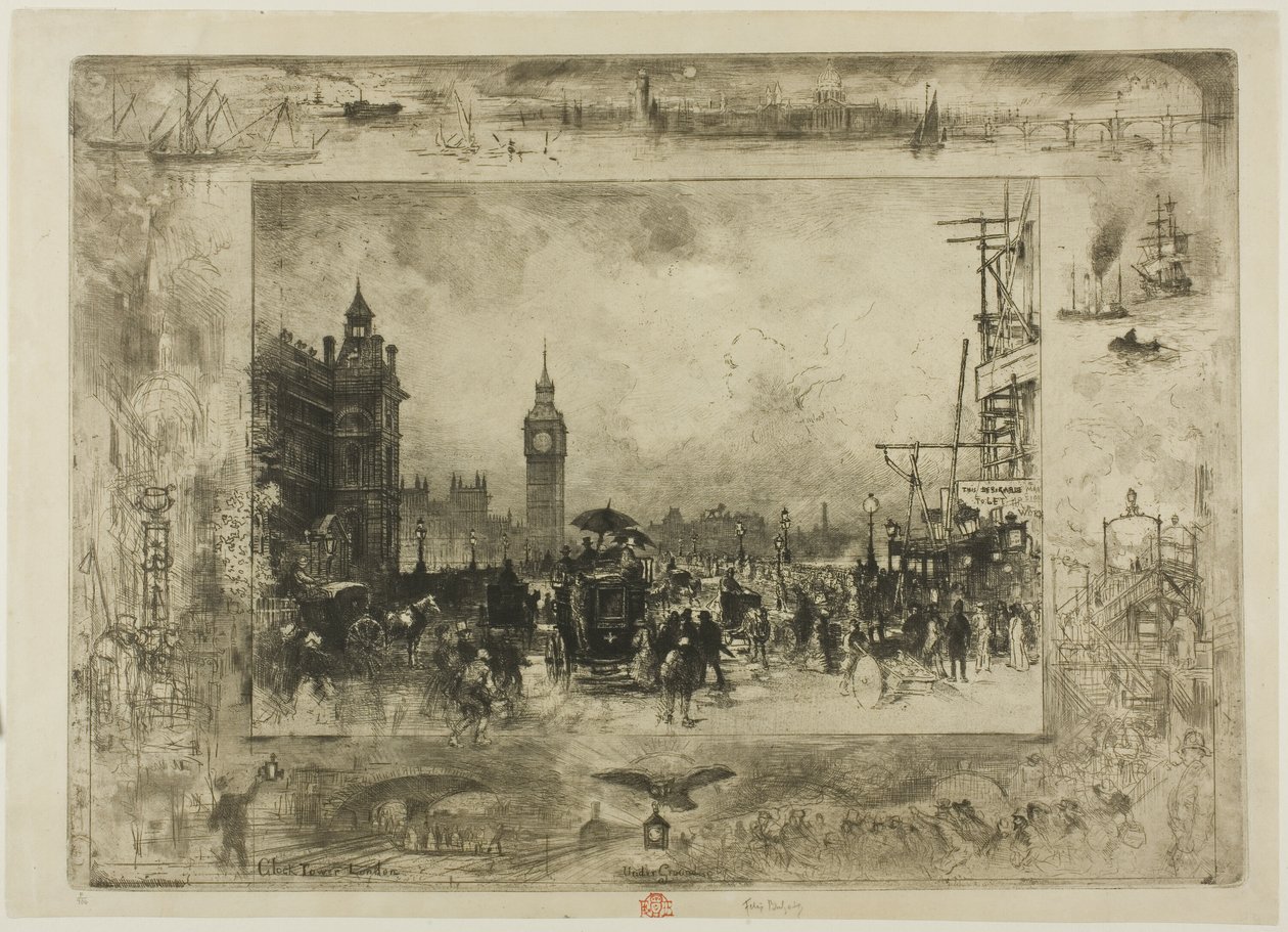 Westminster óratorony alkotó: Felix Hilaire Buhot