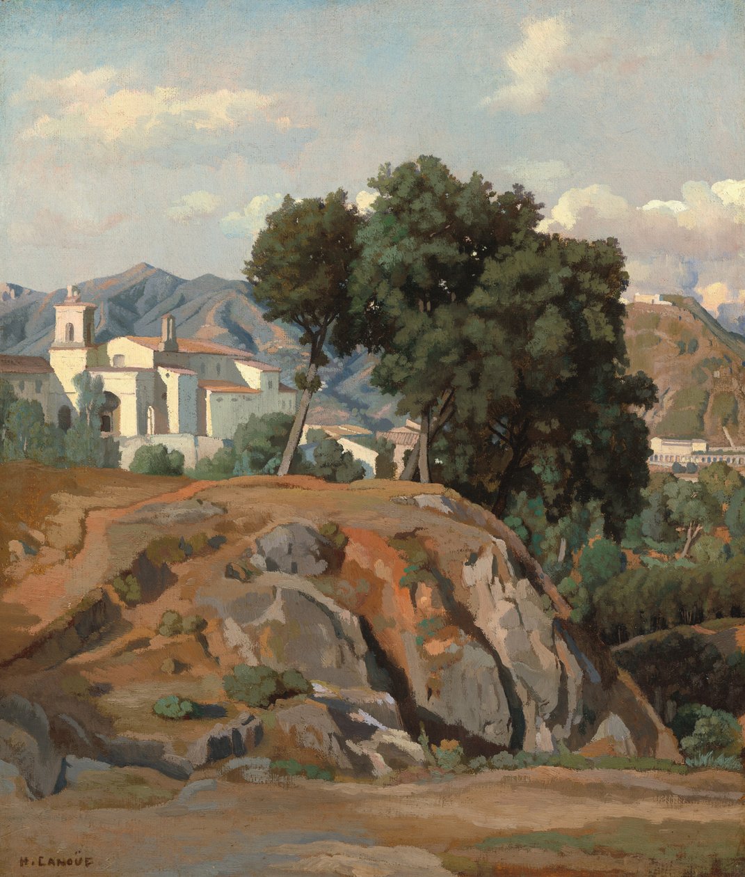 La Cava kilátása, 1840 körül (olaj, vászon) alkotó: Felix Hippolyte Lanoue