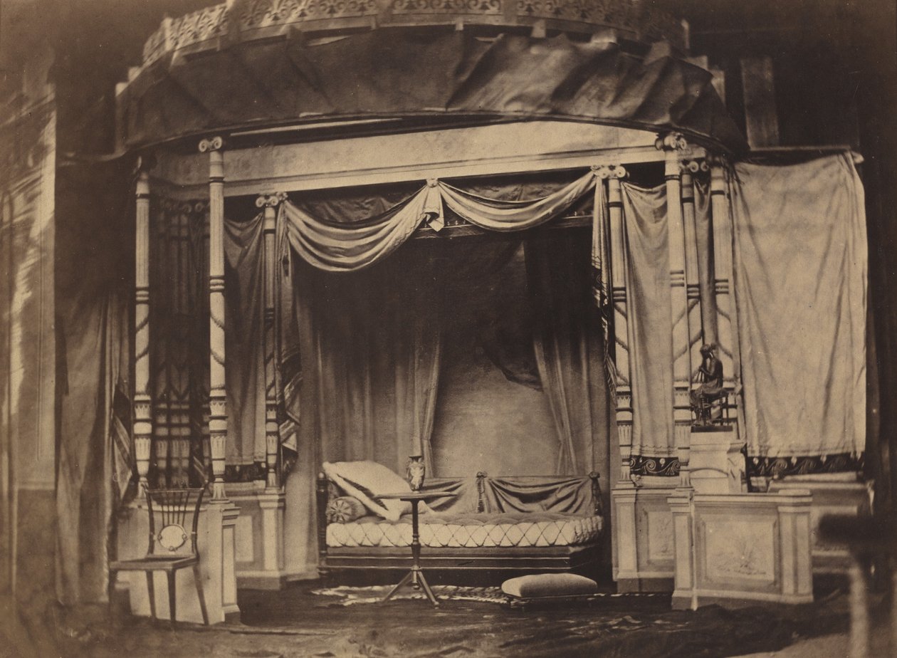 Hálószoba az 1855-ös párizsi világkiállításon,1855 (fotó) alkotó: Félix Jacques Antoine Moulin