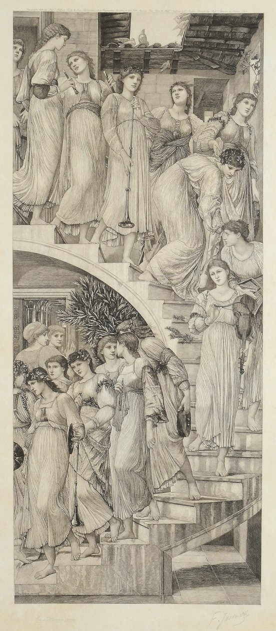 Az Arany lépcső, Sir Edward Coley Burne-Jones nyomán alkotó: Felix Jasinski