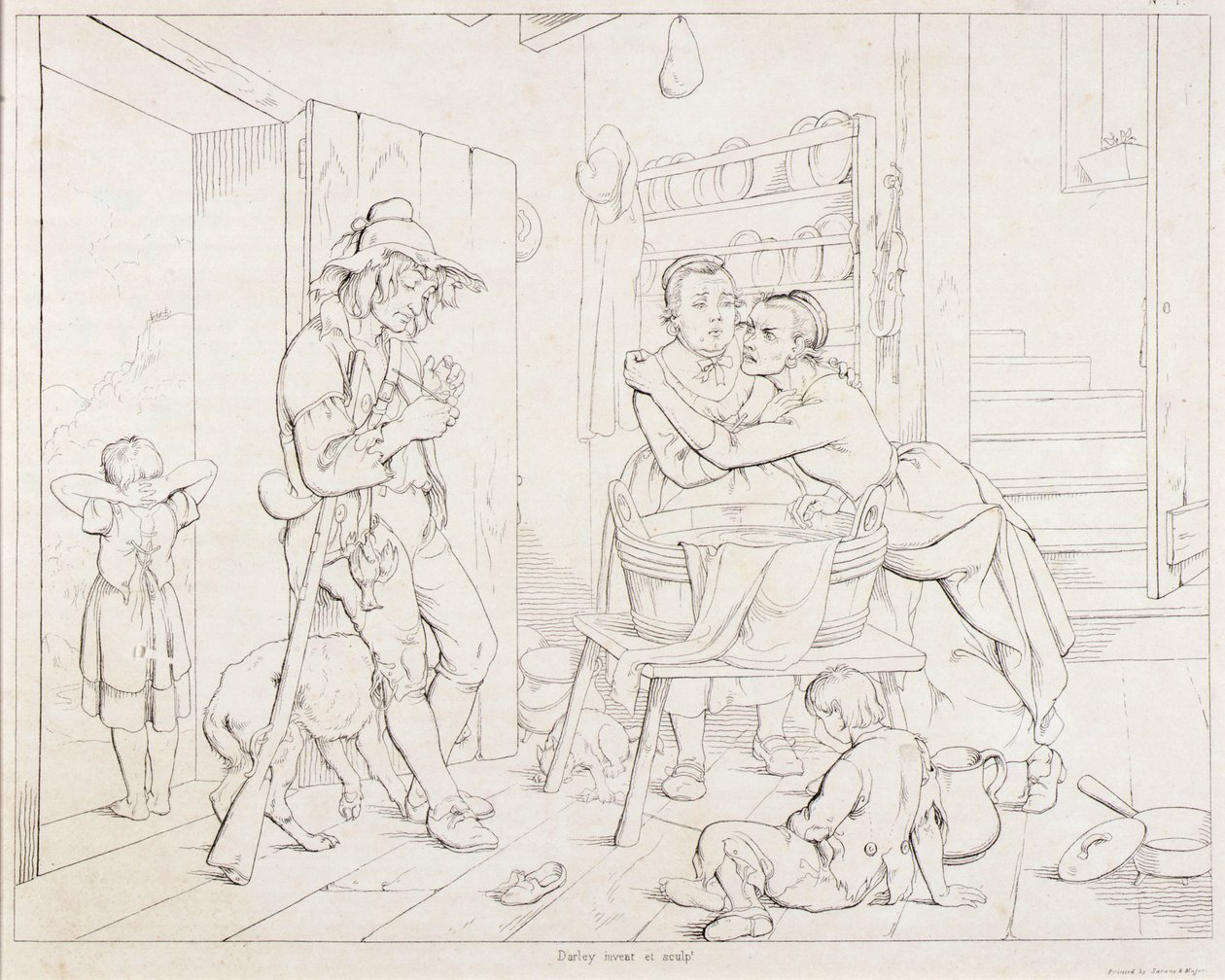 (Rip Van Winkle, illusztráció) Rip Nagged by His Wife (Rip van Winkle, illusztráció) alkotó: Felix Octavius Carr Darley
