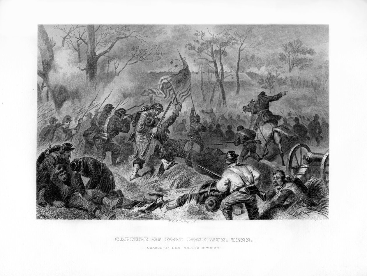 A General Smiths hadosztály megbízatása, Fort Donelson elfoglalása, Tennessee, 1862-1867. alkotó: Felix Octavius Carr Darley