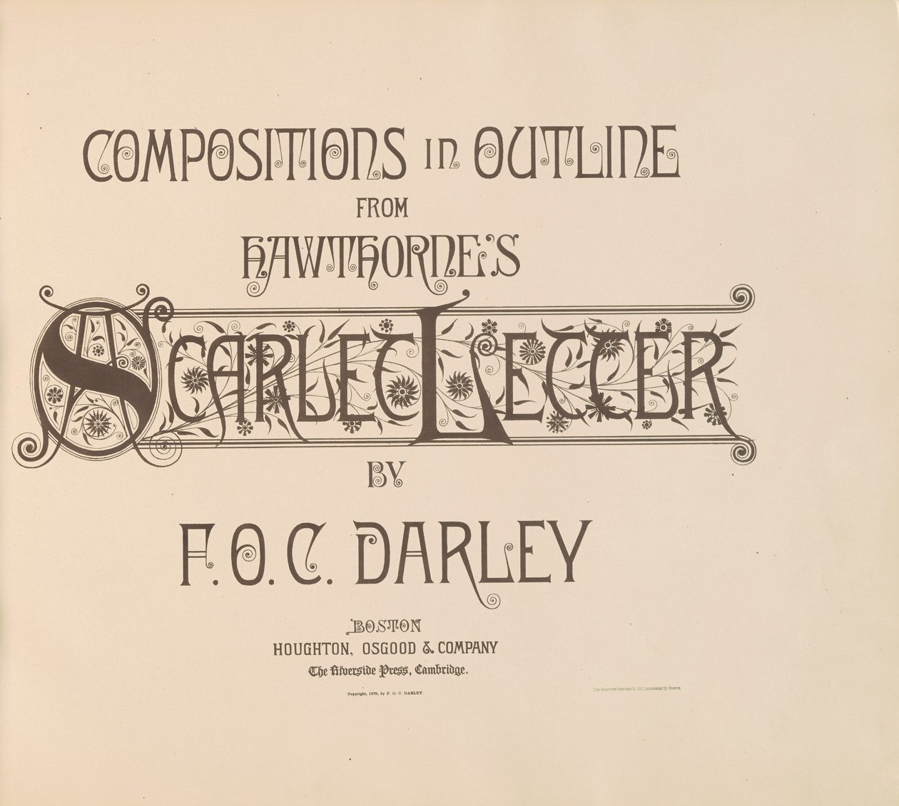 Kompozíciók körvonalban Hawthorne skarlát betűjéből alkotó: Felix Octavius Carr Darley