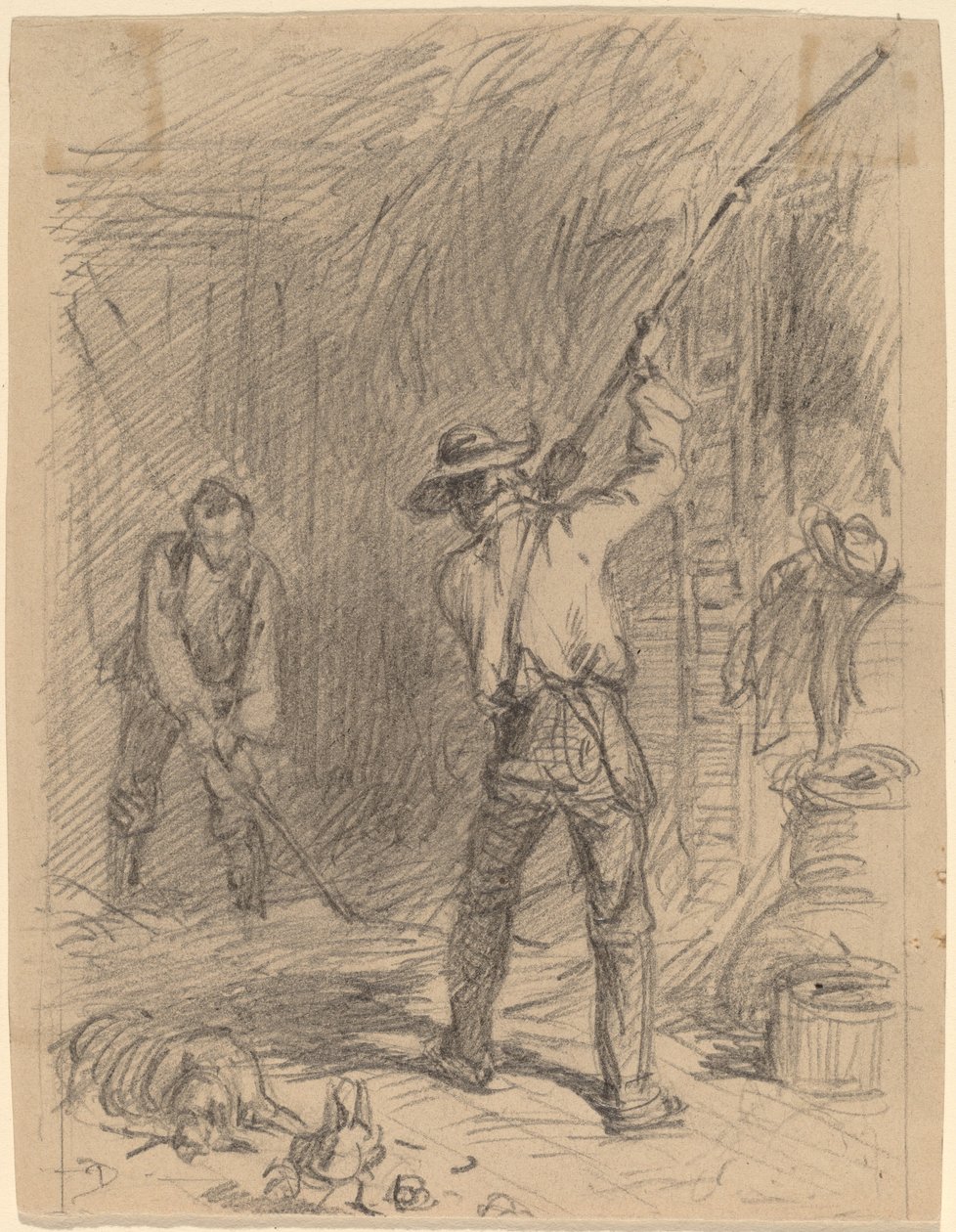 Férfi csapkodó alkotó: Felix Octavius Carr Darley