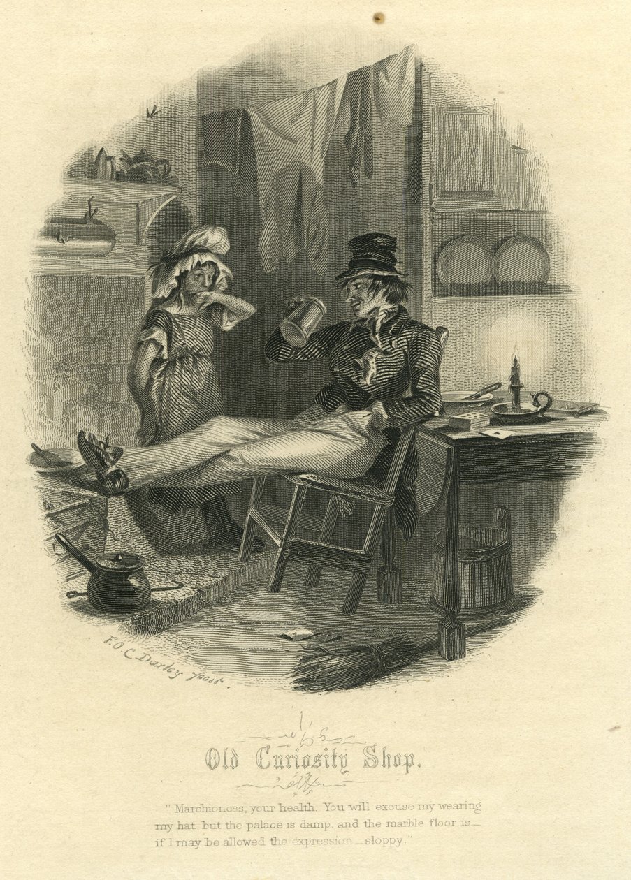 Old Curiosity Shop – A Marchioness és Mr Swiveller alkotó: Felix Octavius Carr Darley