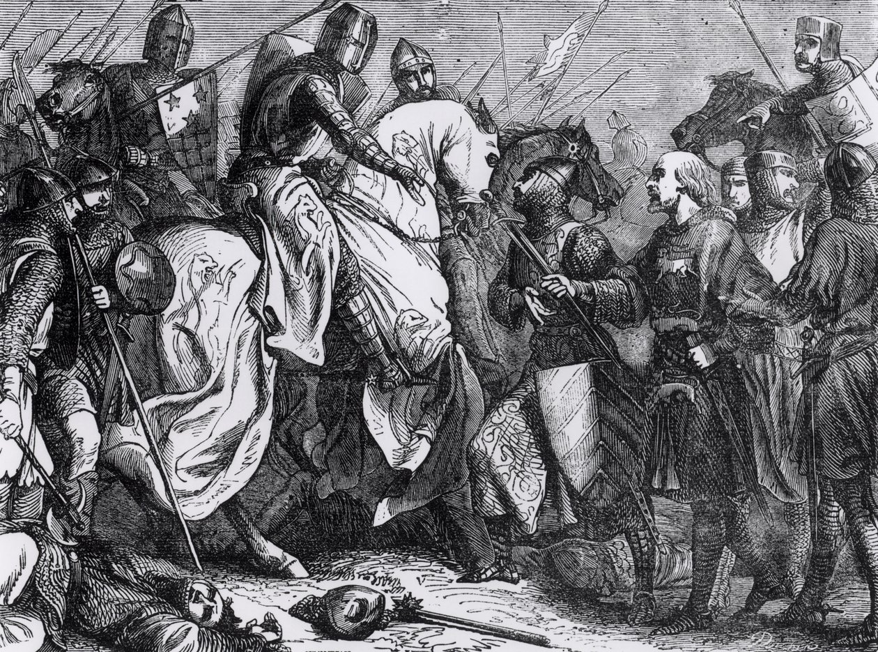 III. Henrik (1207-72) a lewesi csatában, 1264. május 14. alkotó: Felix Philippoteaux