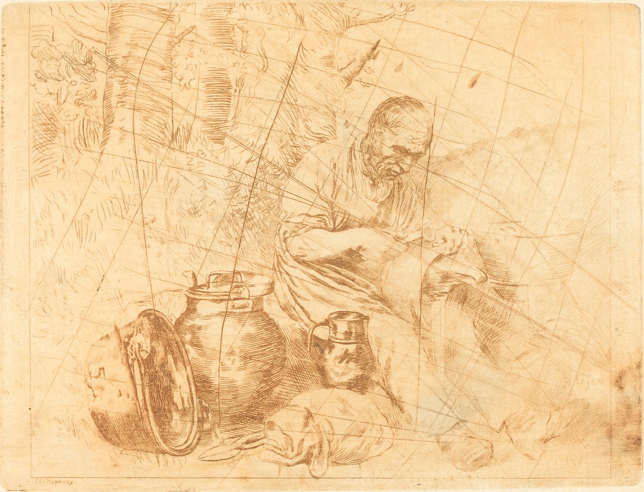 The Tinker (Le retameur) alkotó: Felix Régamey after Alphonse Legros
