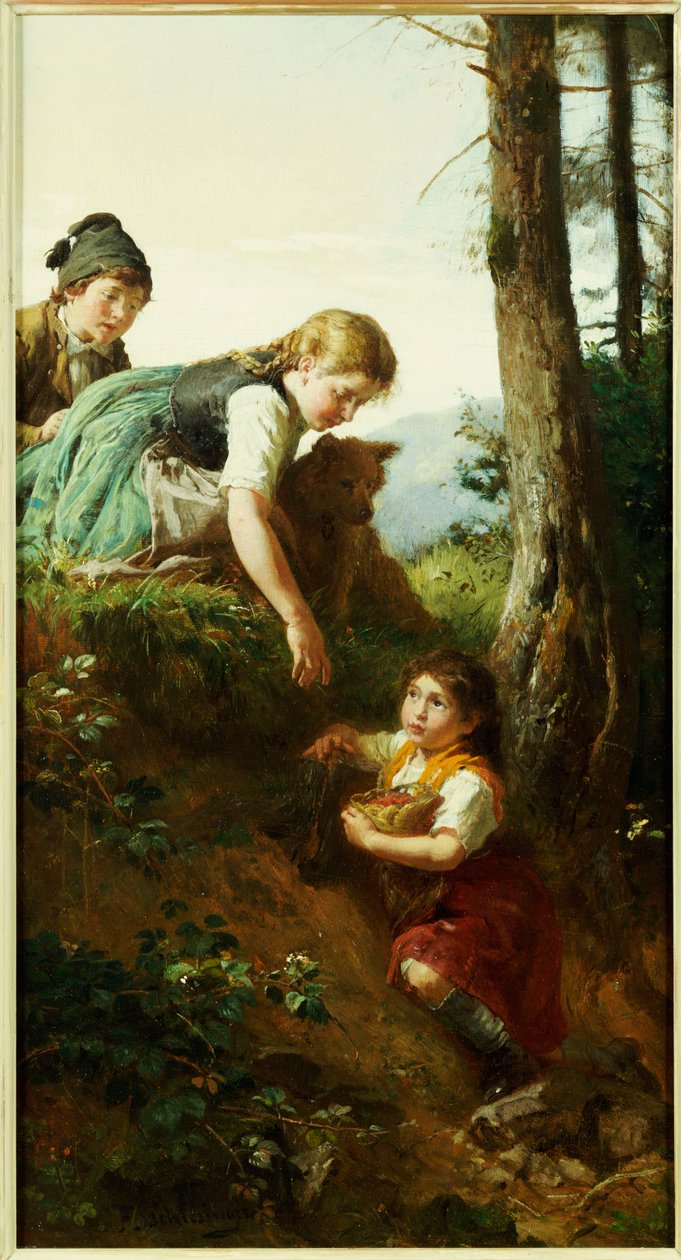Bogyót szedő gyerekek alkotó: Felix Schlesinger