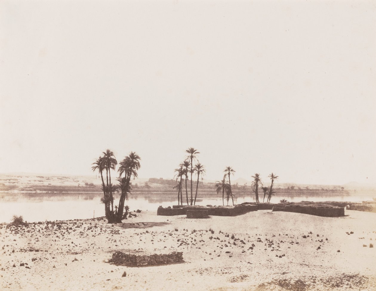Dakkeh, Village et Rives du Nil (Falu és a Nílus partjai, Dakkeh),1851-1852 (fénykép) alkotó: Félix Teynard