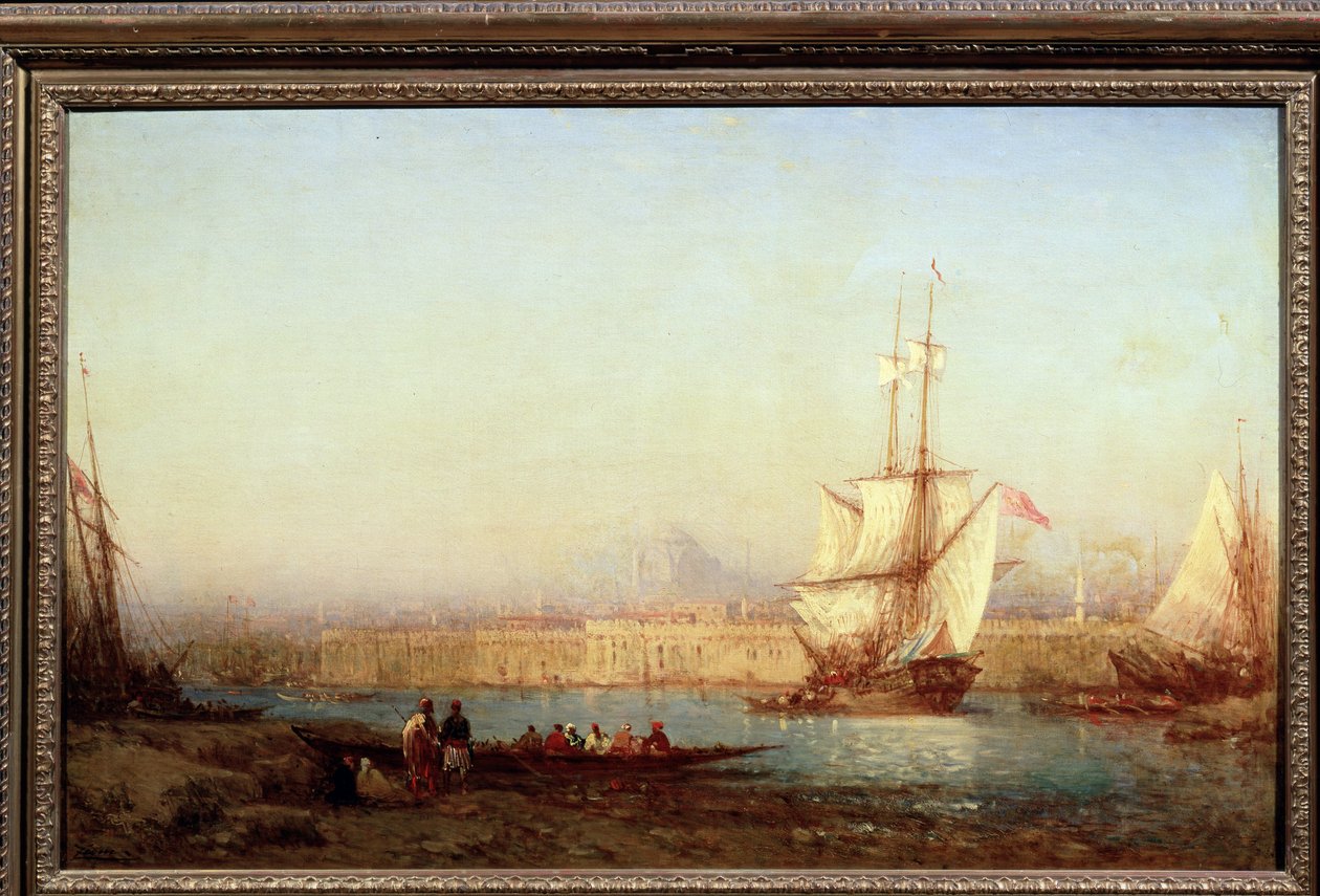 A Boszporusz (Boszporusz). Felix Francois Ziem (1821-1911) festménye. Olaj, vászon, 65 x 105 cm. 19. századi francia művészet. Puskin Szépművészeti Múzeum, Moszkva. alkotó: Félix Ziem