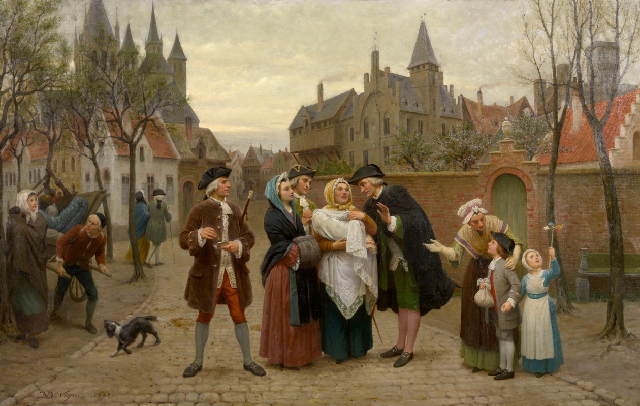 Keresztség Flandriában a 18. században alkotó: Felix de Vigne