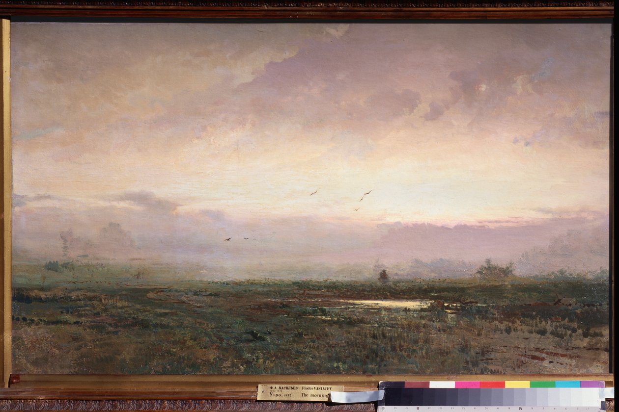 Matin (reggel) – Fjodor Vasziljev Peinture (Feodor Alekszandrovics, Fiodor Alekszandrovics Vasziljev (1850-1873), huile sur toile alkotó: Feodor Alexandrovich Vassiliev