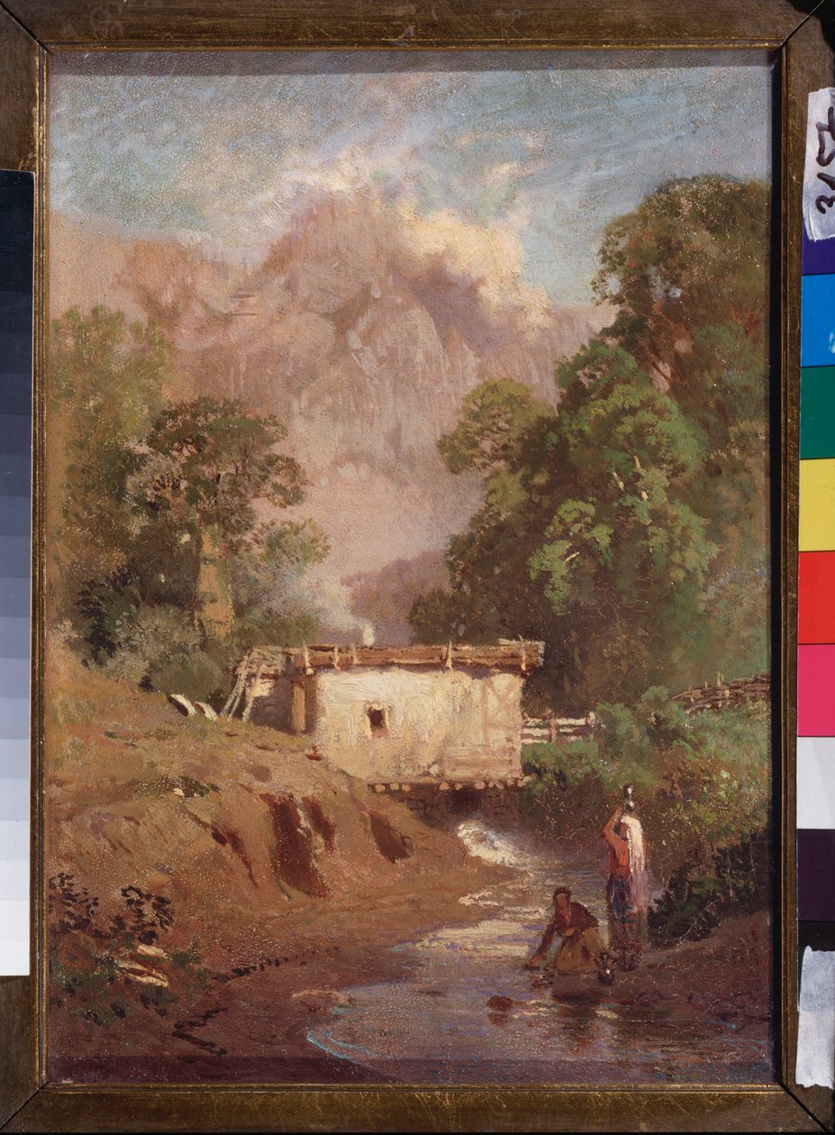 Paysage de Crimeae (krími táj) - Peinture de Fjodor Vasziljev (Fjodor Alekszandrovics, Fjodor Alekszandrovics Vasziljev (1850-1873), huile sur toile alkotó: Feodor Alexandrovich Vassiliev