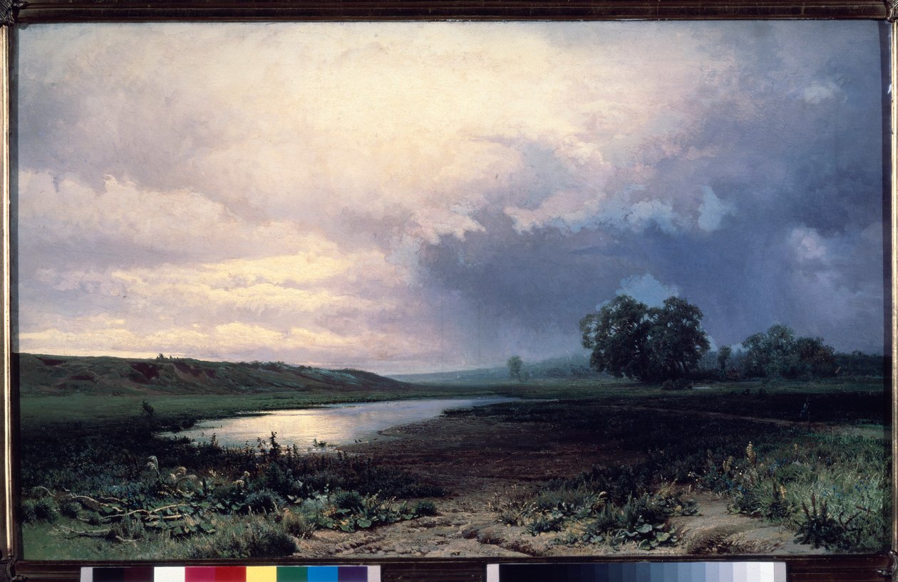 Prairies inondees (Elárasztott rét) - Peinture de Fjodor Alekszandrovics Vasziljev (Fjodor Alekszandrovics, Fjodor Alekszandrovics Vasziljev) (1850-1873), huile sur toile alkotó: Feodor Alexandrovich Vassiliev