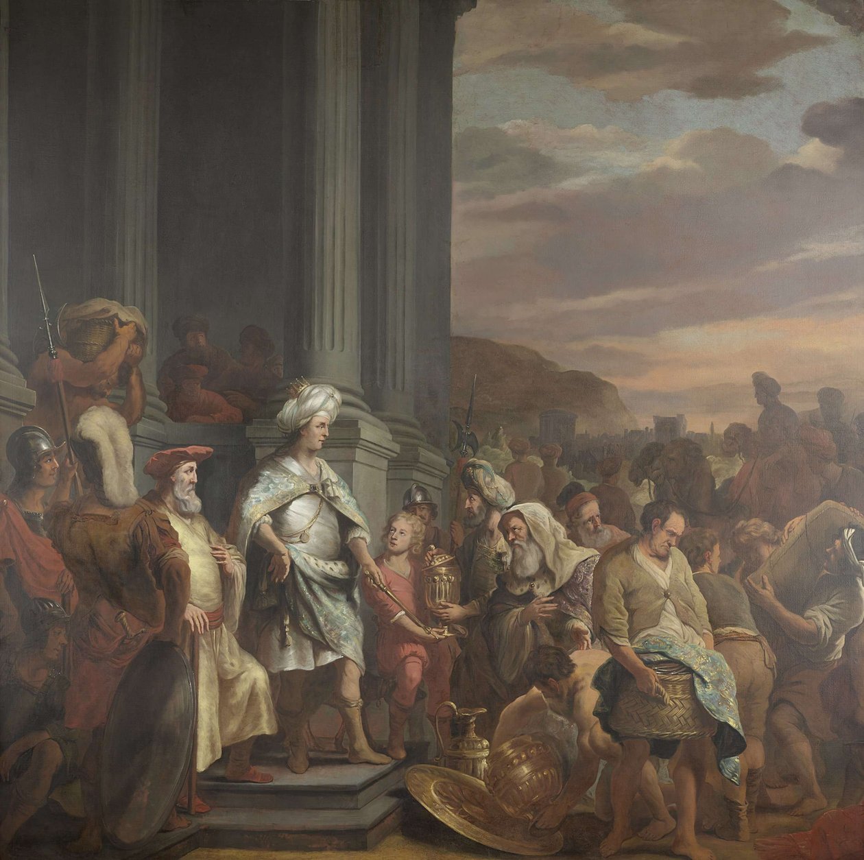 Ajándékok felajánlása Salamon templomának építéséhez alkotó: Ferdinand Bol