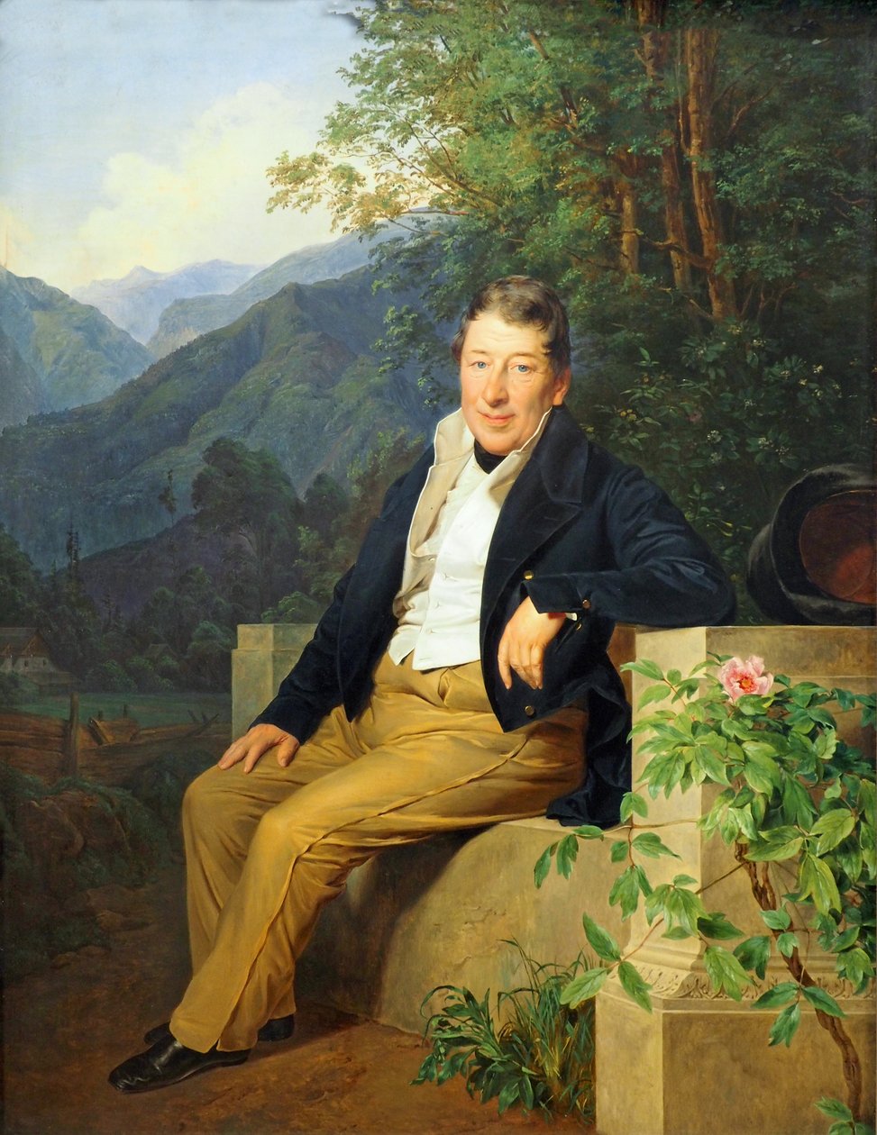 Moser báró portréja alkotó: Ferdinand Georg Waldmuller