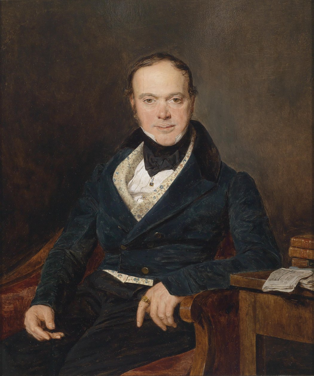 August Walter bankár portréja alkotó: Ferdinand Georg Waldmuller