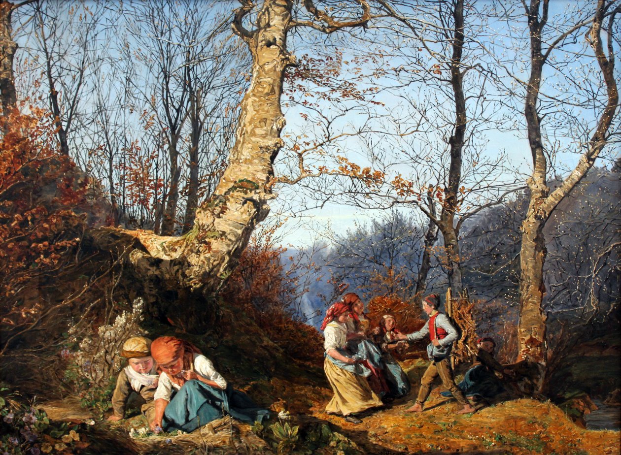 Kora tavasz a bécsi erdőben alkotó: Ferdinand Georg Waldmuller
