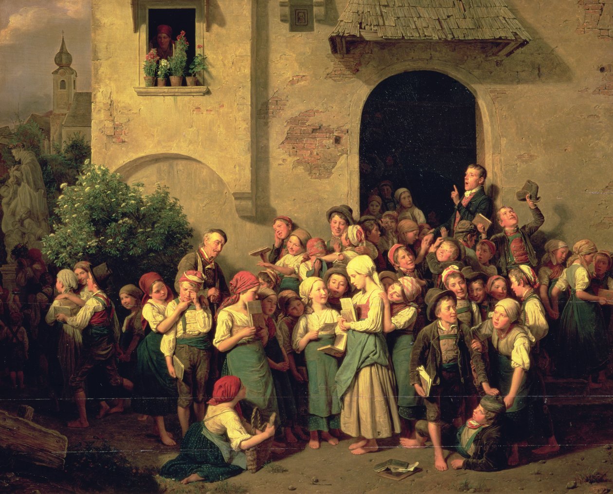 Iskola után, 1844 alkotó: Ferdinand Georg Waldmuller