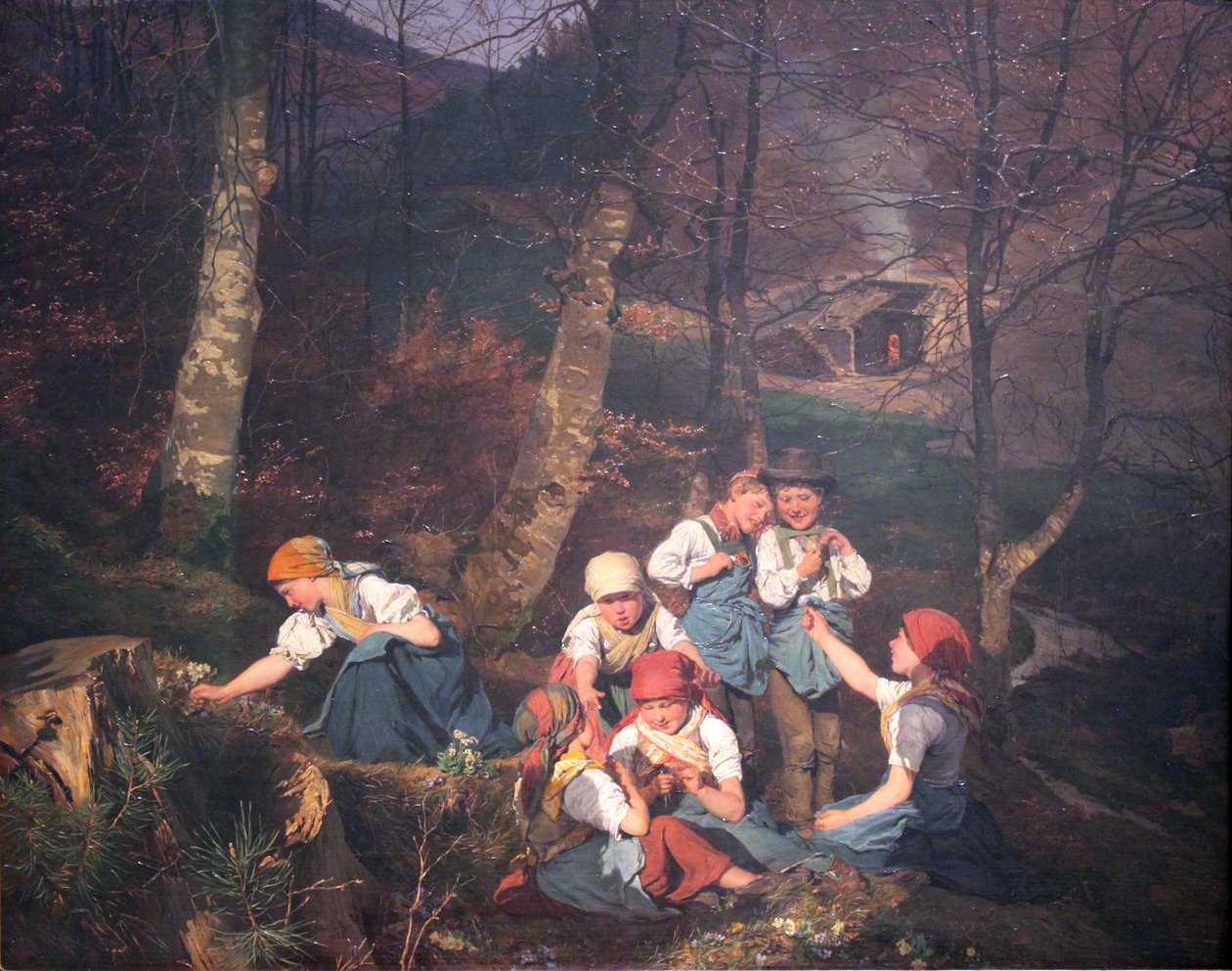 Gyerekek az erdőben alkotó: Ferdinand Georg Waldmuller