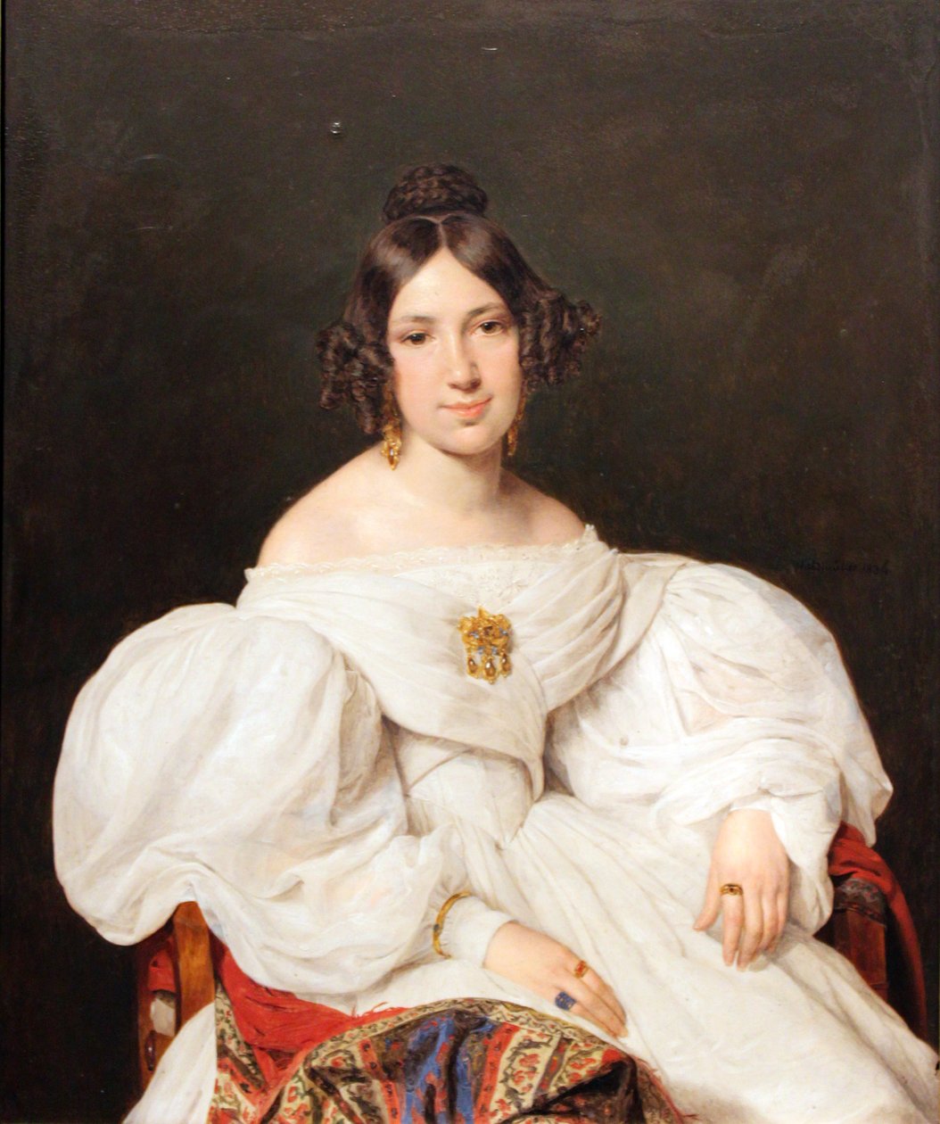 Louise Mayer (született Feldmüller) portréja alkotó: Ferdinand Georg Waldmuller