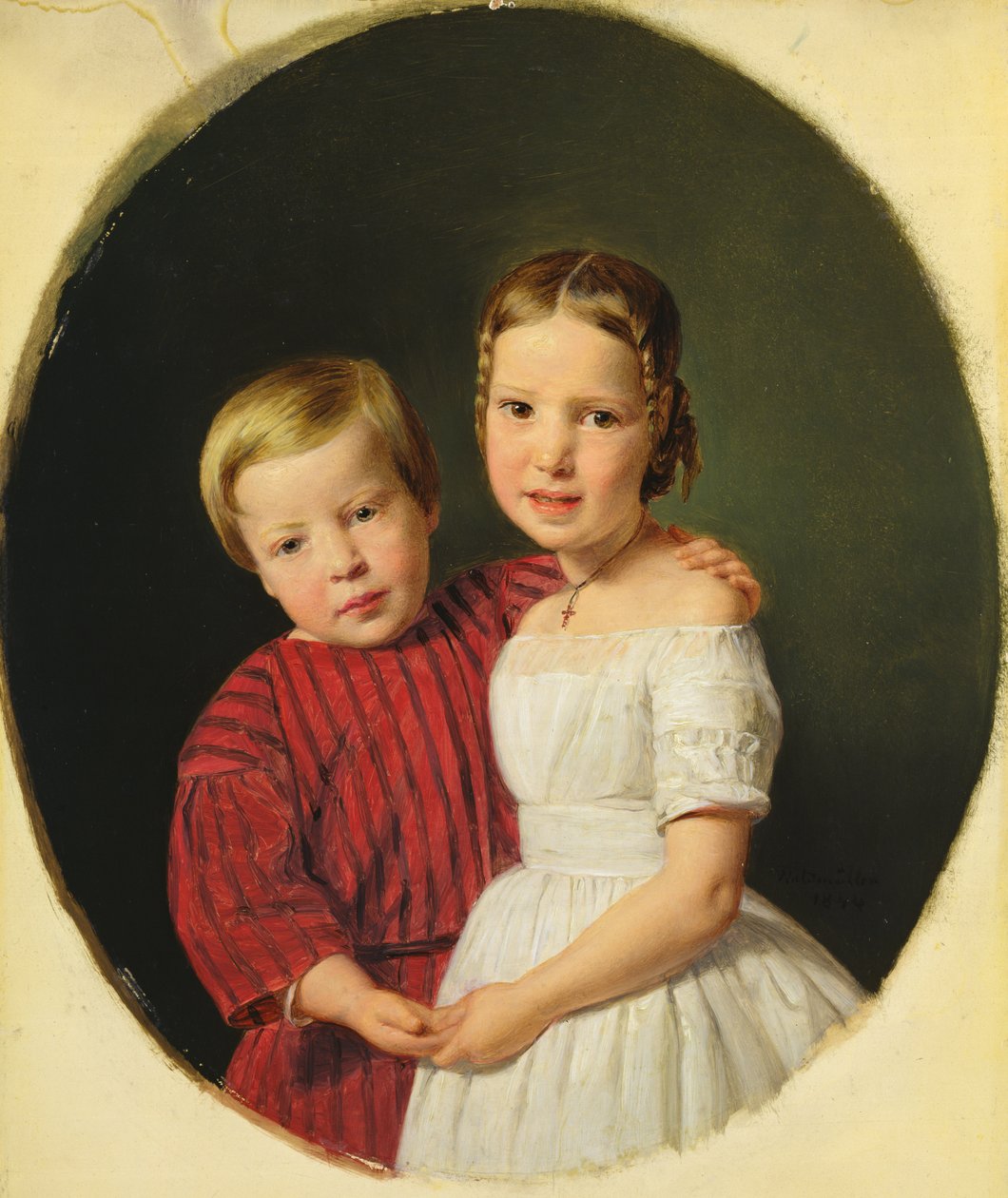 Két gyermek portréja, 1844 alkotó: Ferdinand Georg Waldmuller