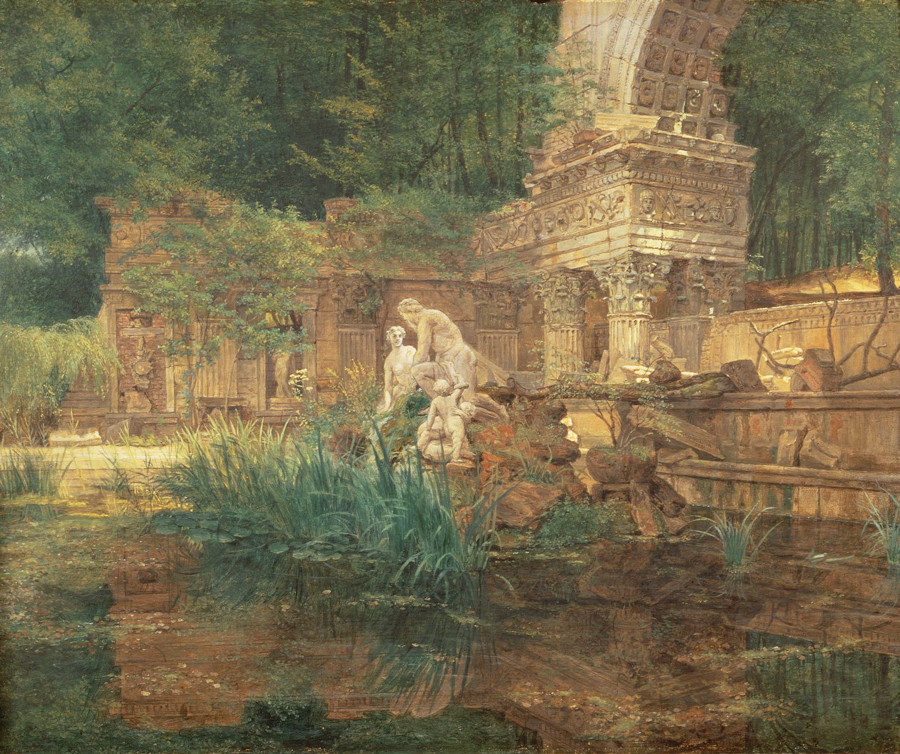 A római romok a Schonbrunni kastély kertjében alkotó: Ferdinand Georg Waldmuller
