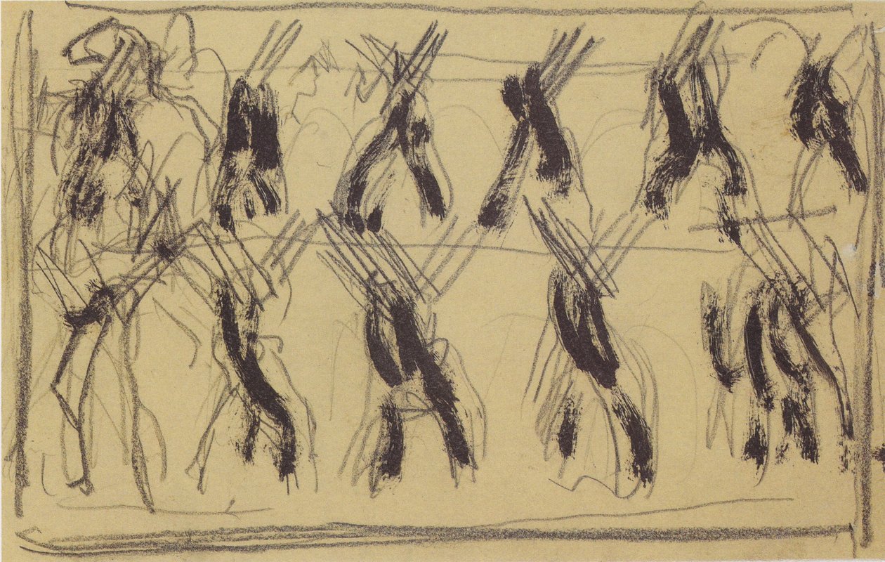 Kimenő katonák alkotó: Ferdinand Hodler