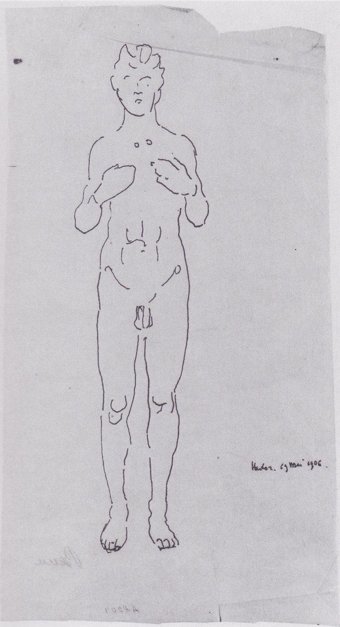 Ábra tanulmány a végtelenbe való kilátáshoz IIIn. alkotó: Ferdinand Hodler