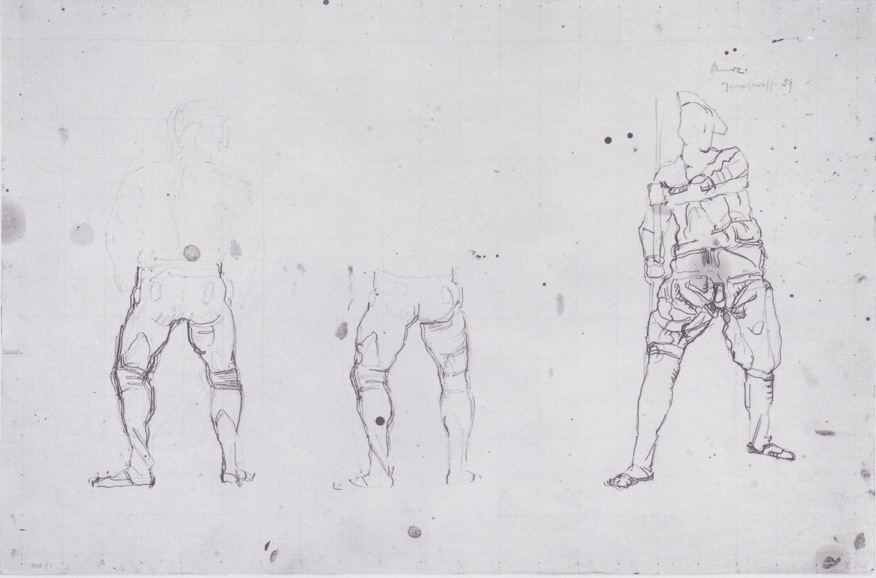 Harcos figurák hátulról és elölről alkotó: Ferdinand Hodler