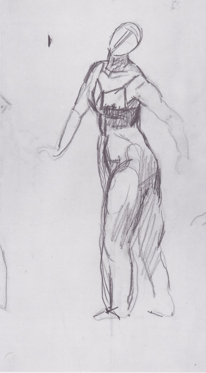 Nő balra sétálva alkotó: Ferdinand Hodler
