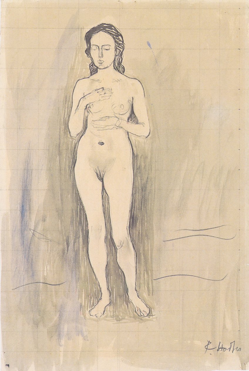 Női meztelen tanulmány az igazsághoz? N. alkotó: Ferdinand Hodler