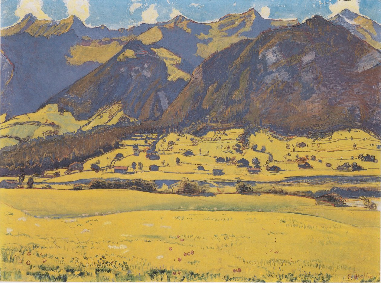 Kilátás a Fromberghornra Reichenbachból alkotó: Ferdinand Hodler