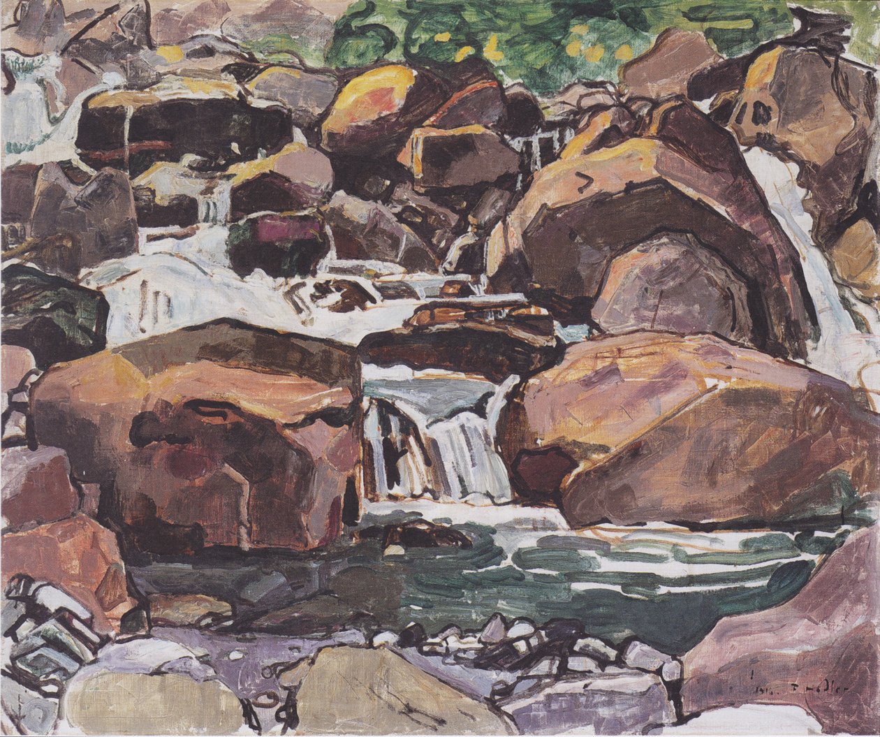 Hegyi patak Champéry közelében alkotó: Ferdinand Hodler
