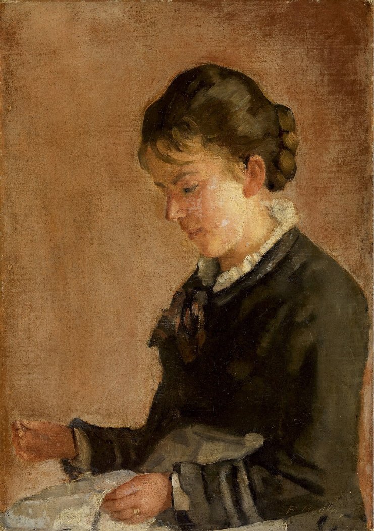 Lina Kyburz kisasszony portréja alkotó: Ferdinand Hodler