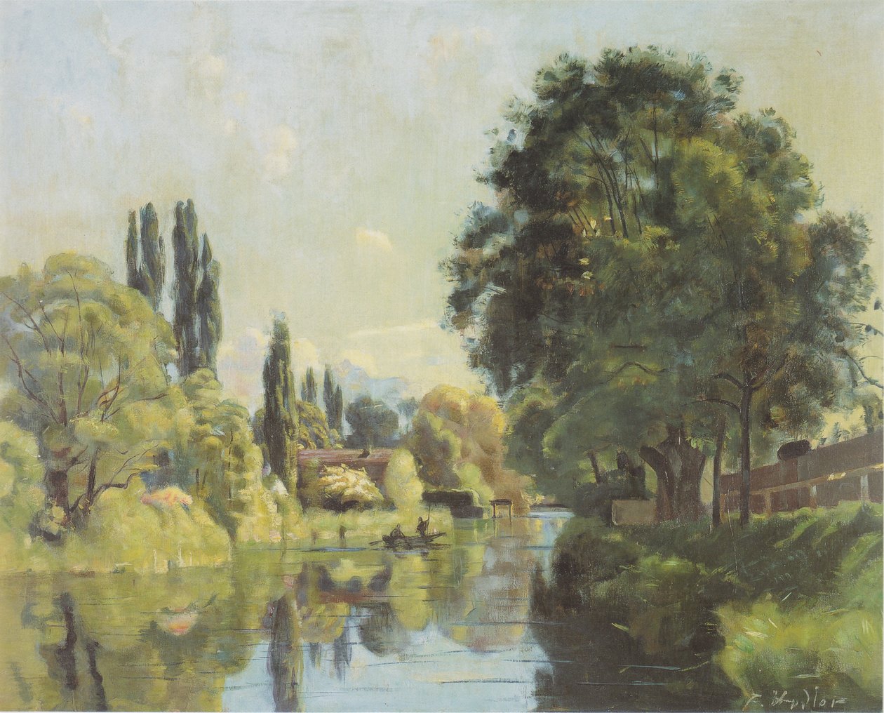 Az Aare -csatorna Thun közelében alkotó: Ferdinand Hodler