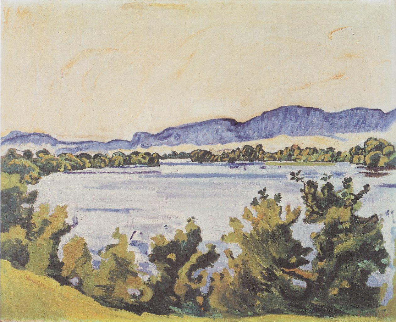 Az Aare Solothurn közelében alkotó: Ferdinand Hodler