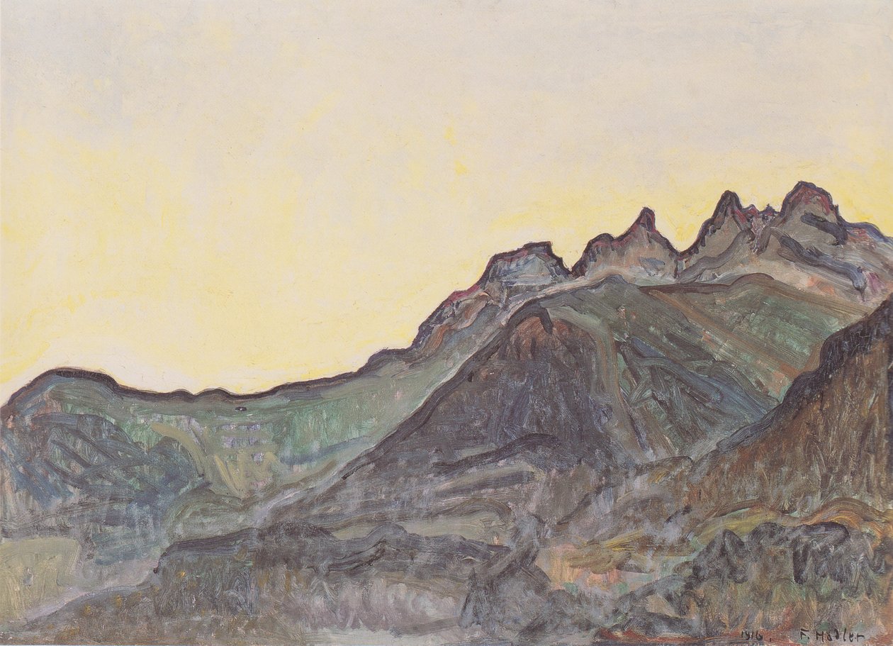 Die Dents du Midi alkotó: Ferdinand Hodler