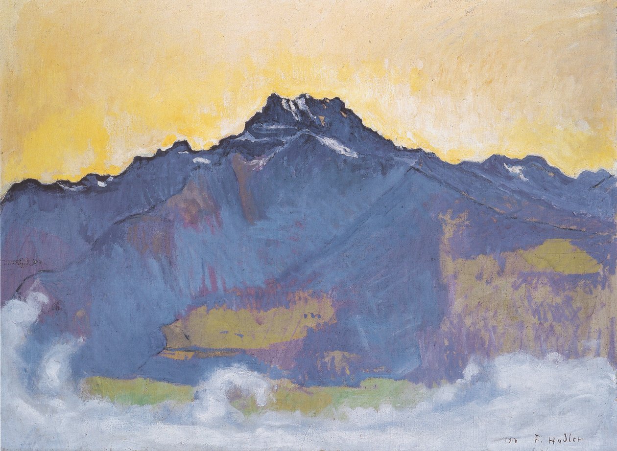 A Dents du Midi a Chesières -ből alkotó: Ferdinand Hodler