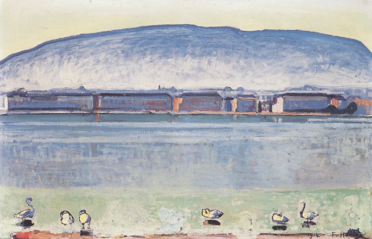 Genfi -tó hat hattyúval alkotó: Ferdinand Hodler