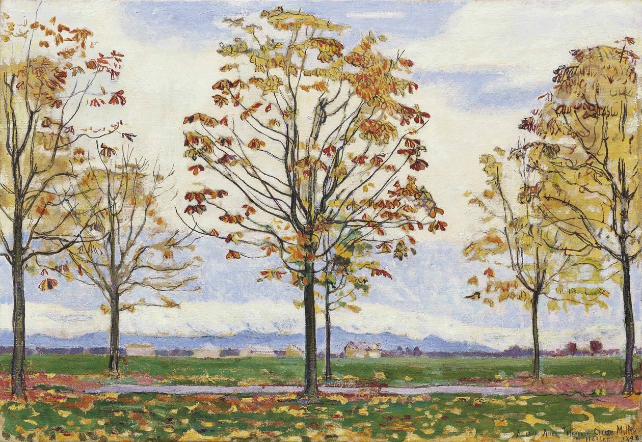 Kastanienallee Biberist közelében alkotó: Ferdinand Hodler