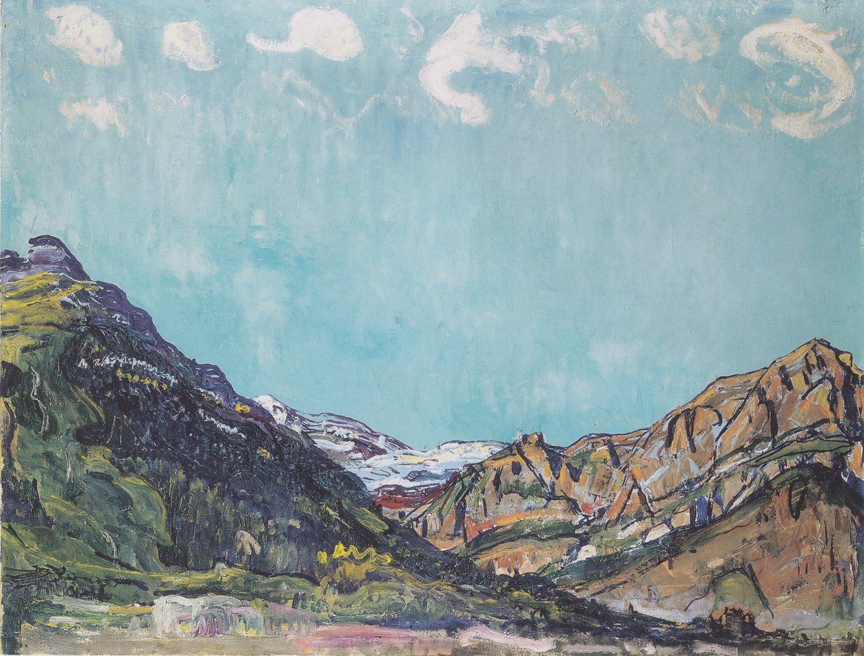 Táj Champéry közelében alkotó: Ferdinand Hodler