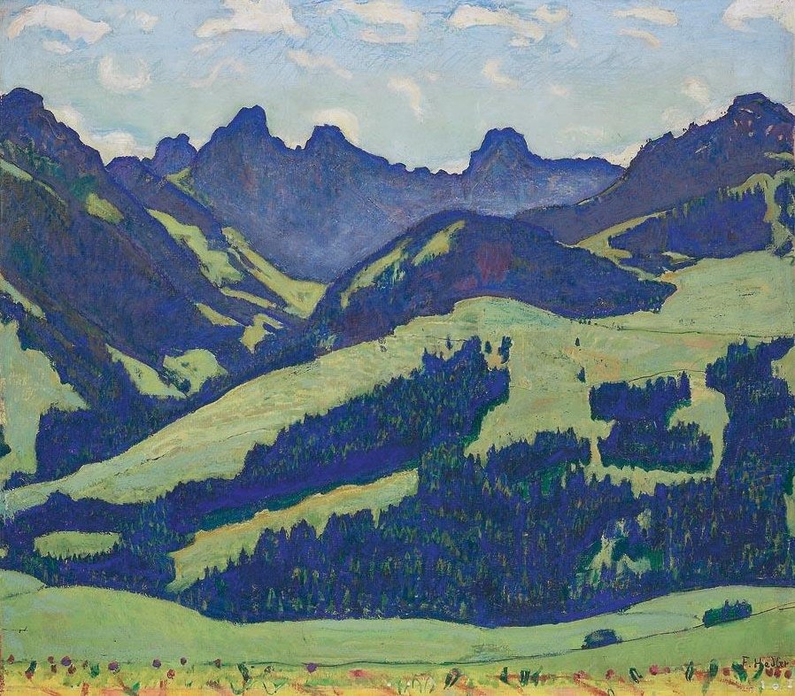 Táj a Château dOex alkotó: Ferdinand Hodler