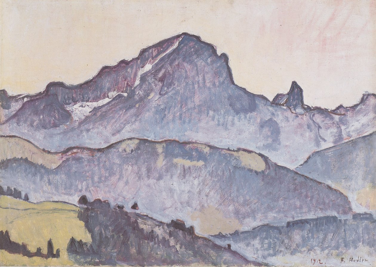 Le Grand Muveran a Villars -tól alkotó: Ferdinand Hodler